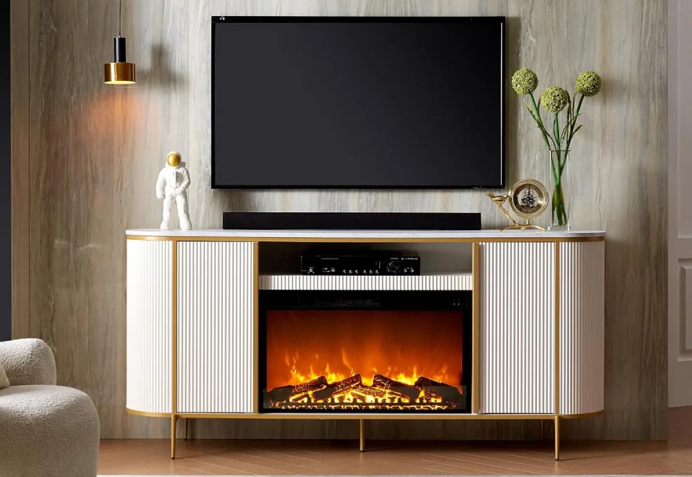 electric fireplace with heater